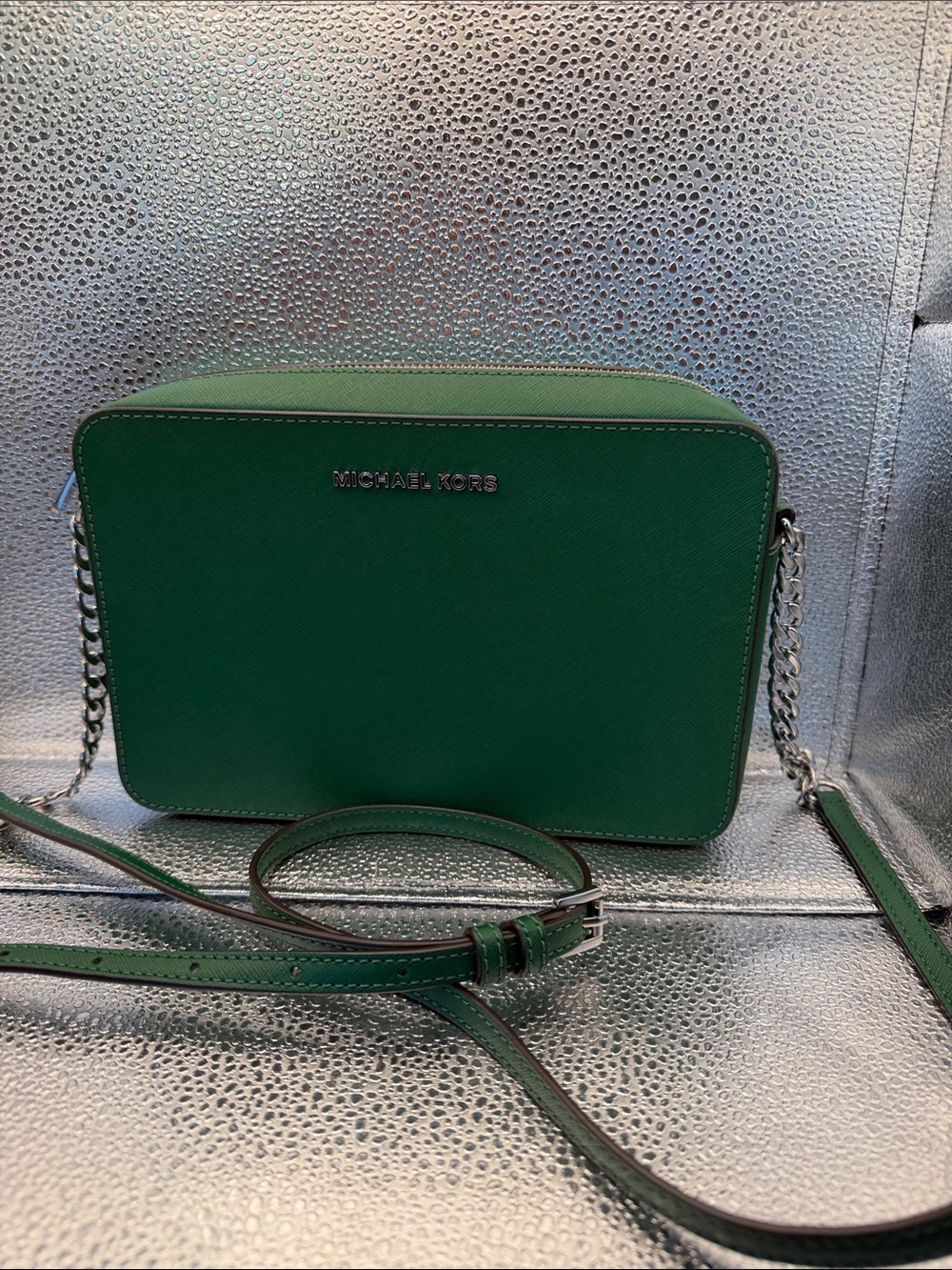 Michael Kors Emerald Green Saffiano Crossbody Bag
